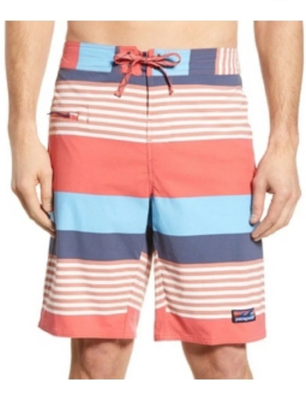 Patagonia Wavefarer Board Short Men 31 Strip Swim Truck Drawstring